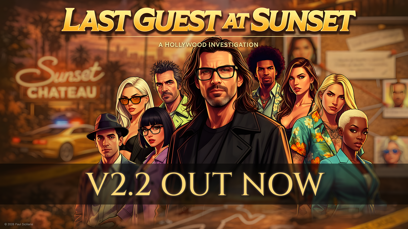 Last Guest at Sunset V2.2 Out Now promotional artwork